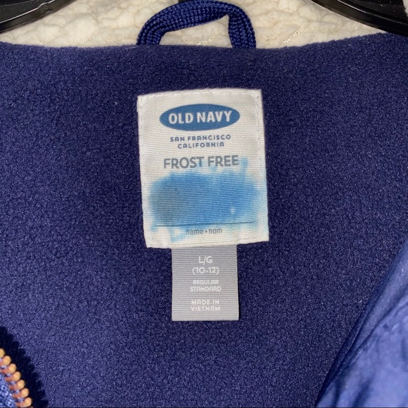 Old Navy Girls Faux Fur Puffer Jacket - Picture 3 of 3